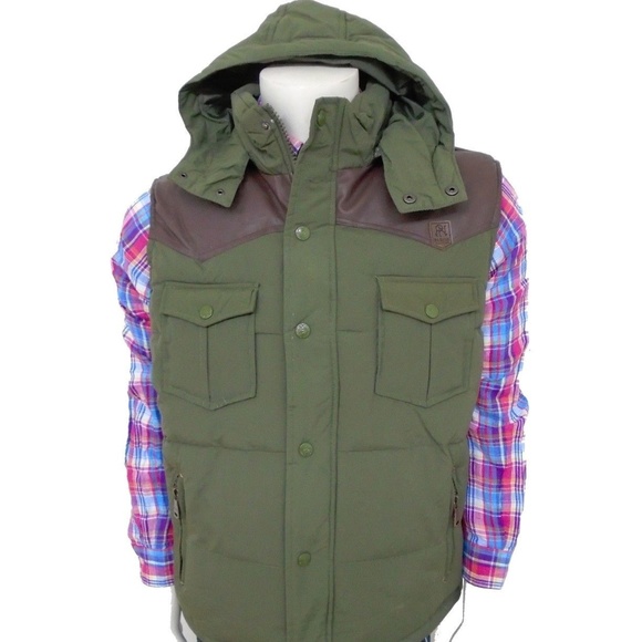Parish Nation Other - Parish Nation Olive Vest Leather black Shoulder